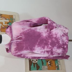 Tie dye hoodie,medium purple and white 💜 heavy